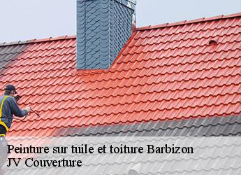 Peinture sur tuile et toiture barbizon-77630 JV Couverture