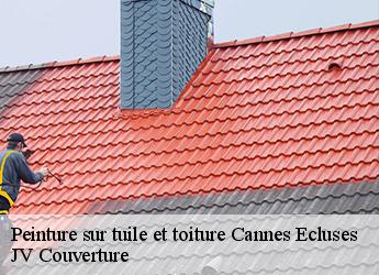 Peinture sur tuile et toiture cannes-ecluses-77130 JV Couverture