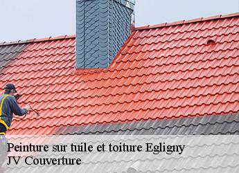 Peinture sur tuile et toiture  egligny-77126 JV Couverture 