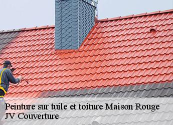 Peinture sur tuile et toiture maison-rouge-77370 JV Couverture