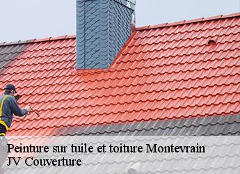 Peinture sur tuile et toiture montevrain-77144 JV Couverture
