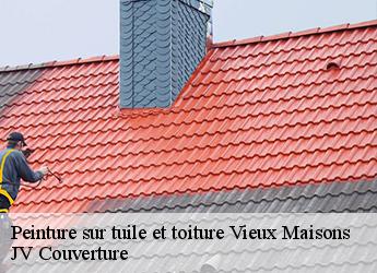 Peinture sur tuile et toiture vieux-maisons-77320 JV Couverture